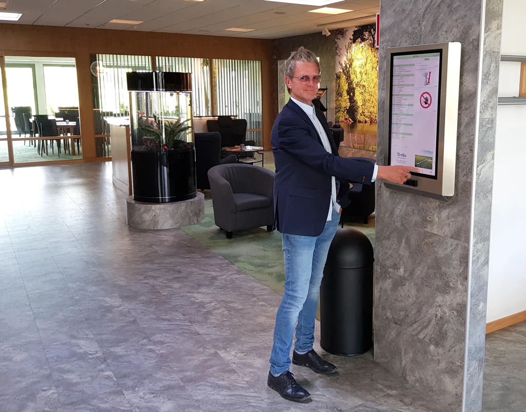 Digital bokningstavla i Töreboda
